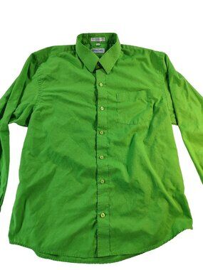 Women's XL Long Sleeve Green Berlioni Button-Up Shirt